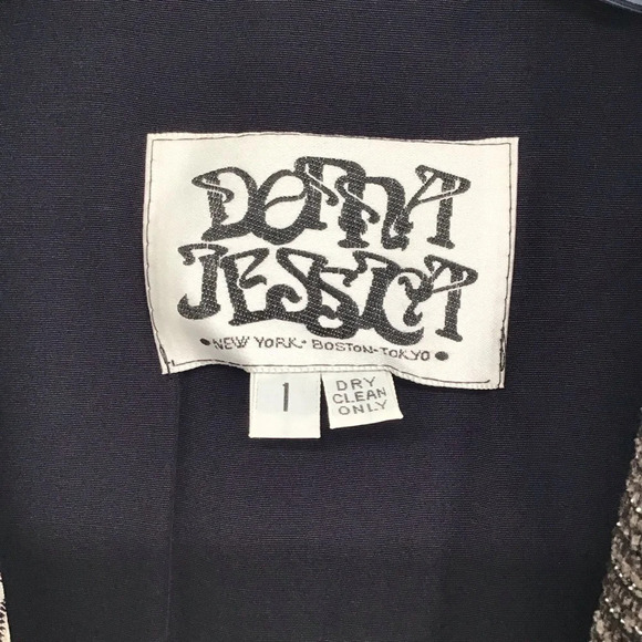 Donna Jessica Vintage Mixed Fabric & Texture Eclectic Vest Black/Gray Size 1 - Picture 4 of 7